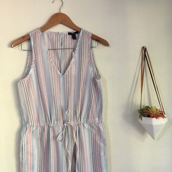 NWT Anthropologie | Drew pink striped jumpsuit - Picture 3 of 6